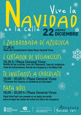 Este jueves en Azuqueca, Zambombada, villancicos, chocolate y la visita de Papá Noel en 'Navidad en la calle'