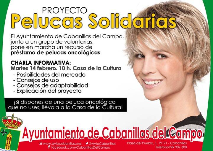 Cabanillas lanza el proyecto “Pelucas Solidarias” para ayudar a enfermas oncológicas