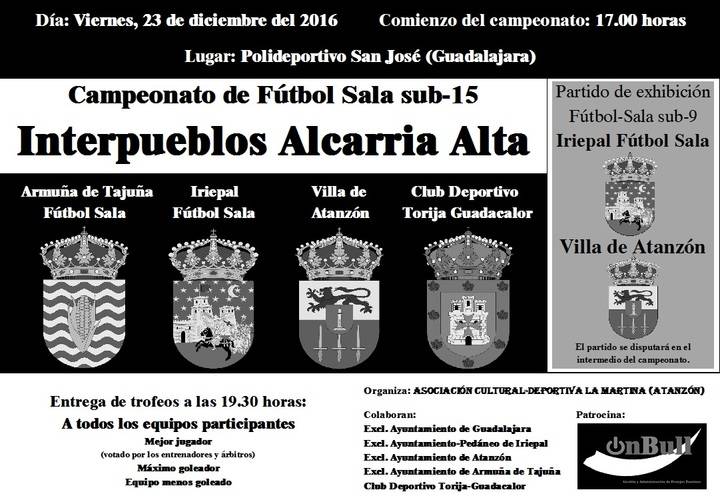 Campeonato Alcarria Alta de Fútbol Sala con nuevos equipos participantes