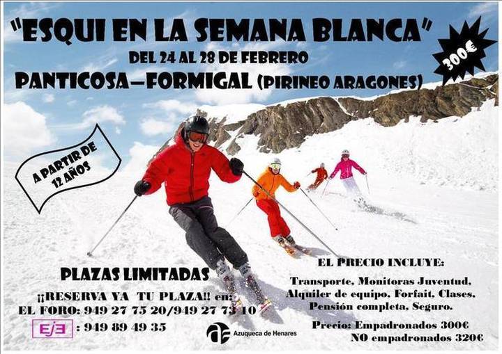 Abierto el plazo para inscribirse en 'Esquí en la Semana Blanca' de Azuqueca