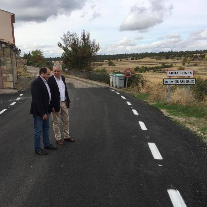 La Diputación finaliza las obras de mejora de la carretera de Armallones