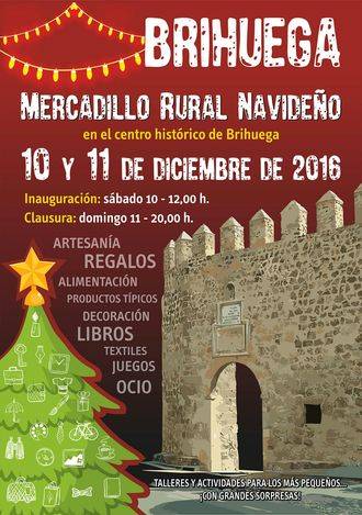 Brihuega se prepara para la Navidad con un mercado rural los días 10 y 11 de diciembre en su centro histórico