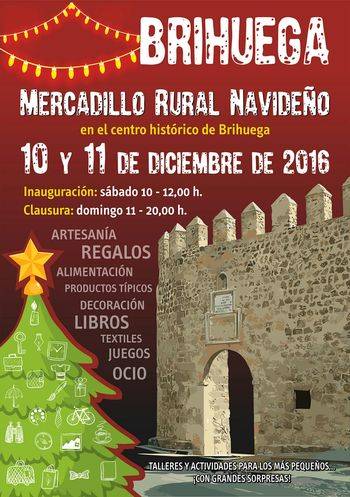 Brihuega se prepara para la Navidad con un mercado rural los días 10 y 11 de diciembre en su centro histórico