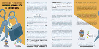 La Asociaci&#243;n de la Prensa de Guadalajara convoca su XI Premio &#8220;Libertad de Expresi&#243;n&#8221;