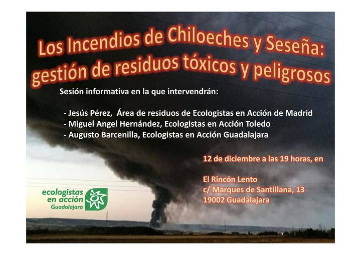Ecologistas en Acción organiza una charla para hablar de los incendios de Chiloeches y Seseña
