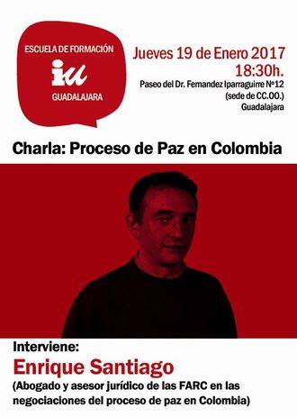 IU Guadalajara se trae a Enrique de Santiago para hablar del proceso de paz en Colombia