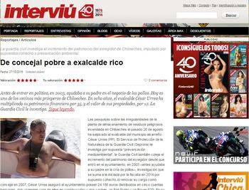 Interviú destaca el caso del exalcalde de Chiloeches: De concejal pobre a exalcalde rico