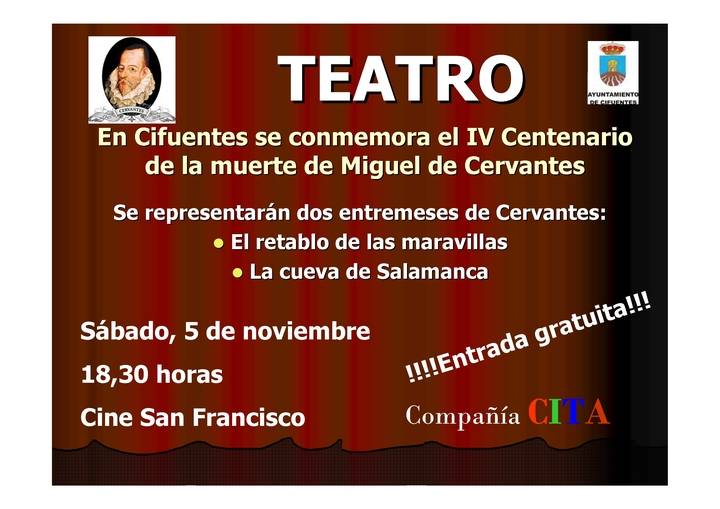 Cifuentes conmemora el IV Centenario de la muerte de Miguel de Cervantes