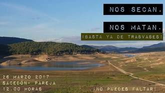 Una marcha de Sacedón a Pareja reivindicará el fin del trasvase Tajo-Segura este domingo