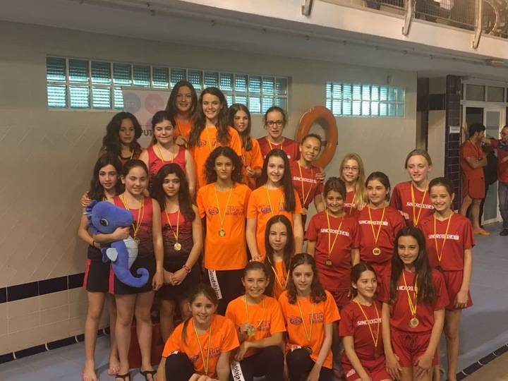 Las alevines de sincro del Alcarreño, campeonas regionales