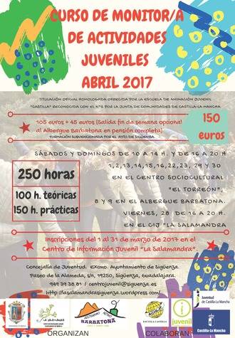 En abril, curso de monitor de actividades juveniles en Sigüenza