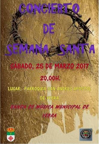 La banda de música municipal de Yebra ofrece un Concierto de Música de Semana Santa