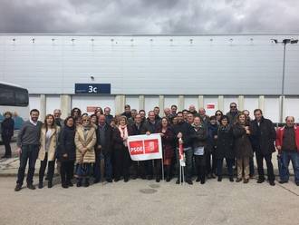 Unos 200 militantes de Guadalajara arropan a Susana Díaz en su candidatura a la Secretaría General del PSOE