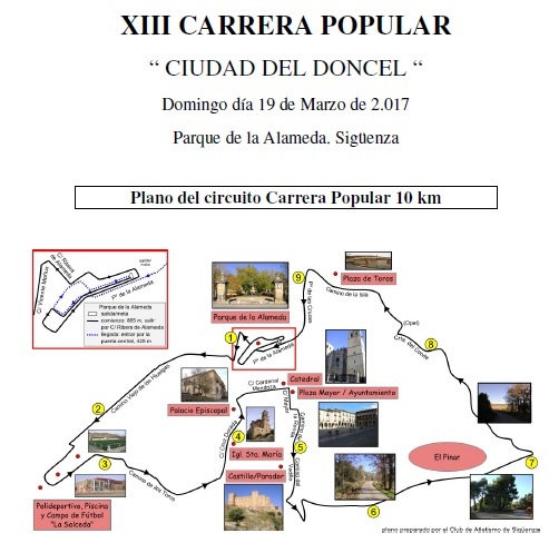 El domingo 19 se celebra en Sigüenza la XIII Carrera Popular 'Ciudad del Doncel'