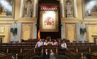 Empresarios y profesionales de Azuqueca han visitado en Madrid el Congreso