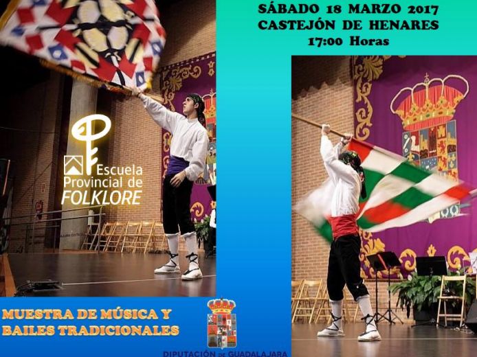 Muestra de música y bailes tradicionales de la Escuela de Folklore de Diputación en Castejón del Henares