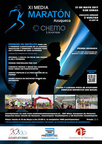 Abierta la inscripción en la XI Media Maratón Azuqueca Chemo-Liconsa