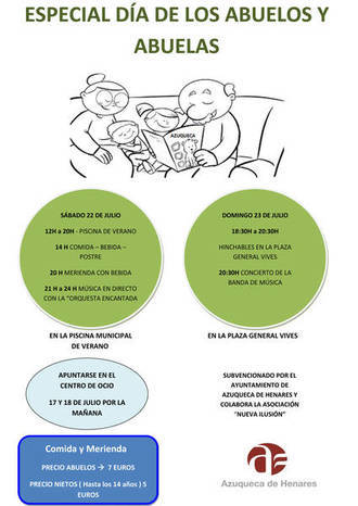 El lunes se ponen a la venta los vales para el Día de los Abuelos y Abuelas en Azuqueca