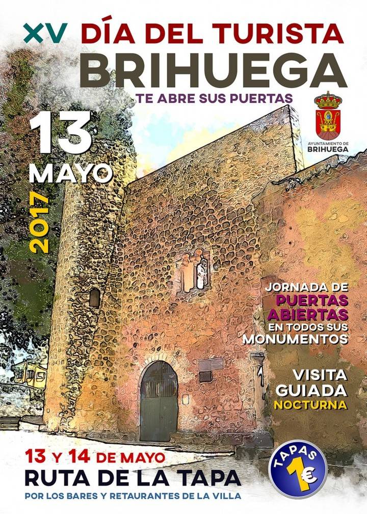 Brihuega celebrará su XV Día del Turista el 13 de mayo con una jornada de puertas abiertas música, un mercado medieval y una interesante Ruta de la Tapa