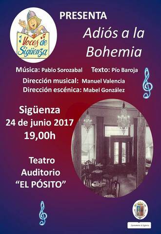Este sábado, el Coro Voces de Sigüenza interpretará la zarzuela 'Adiós a la Bohemia'