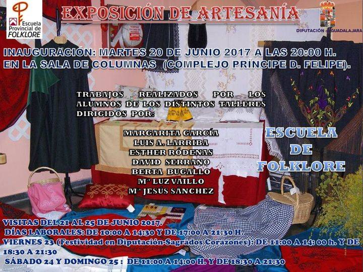 Este martes se inaugura la exposición de trabajos de artesanía de los alumnos de la Escuela de Folklore