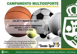 Horche abre el plazo para apuntarse a los Campamentos de Verano de julio y agosto