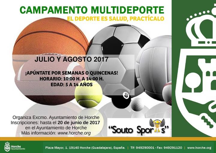 Horche abre el plazo para apuntarse a los Campamentos de Verano de julio y agosto