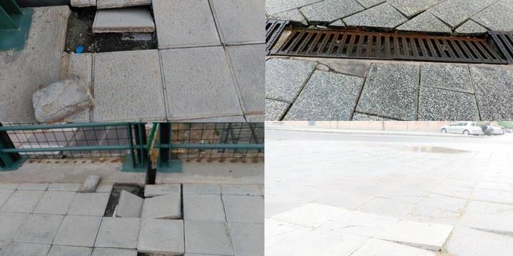 Colección de desperfectos en las calles denunciados por IU-Ahora Azuqueca