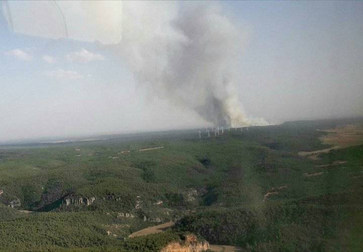 Se declara un incendio en Campillo de Altobuey, en la provincia de Cuenca