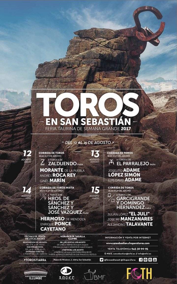 Comienza la Semana Grande de San Sebastian con Enrique Ponce, Morante de la Puebla y Talavante como protagonistas