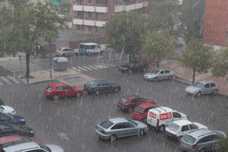Granizada este martes por la tarde en Guadalajara : el 112 gestiona 21 incidencias este lunes por las tormentas