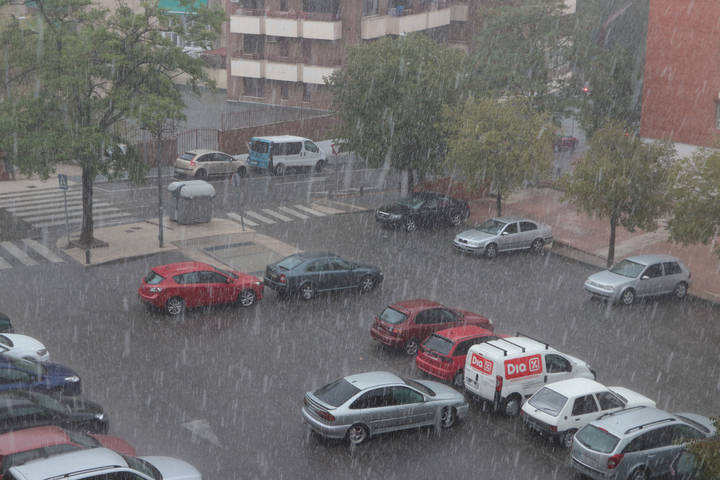 Granizada este martes por la tarde en Guadalajara : el 112 gestiona 21 incidencias este lunes por las tormentas