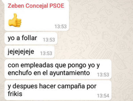 Se pasa siete pueblos un concejal del PSOE : 