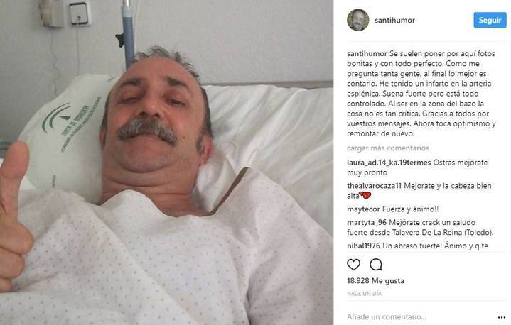El actor Santi Rodríguez, ingresado tras un infarto