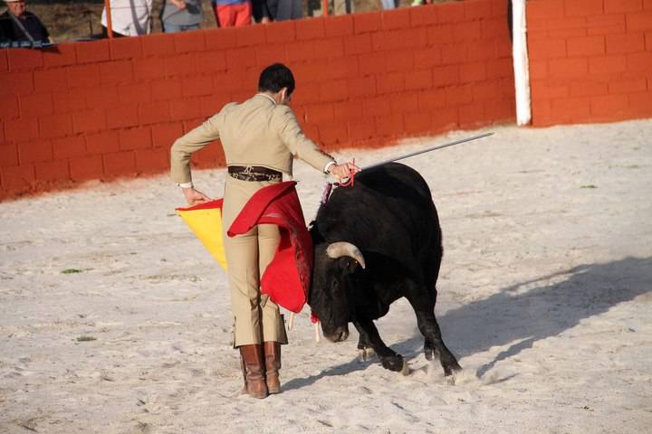 Mario Arruza sale a hombros de la Plaza de Tamajón