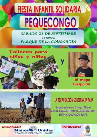 Manos Unidas vuelve a organizar este año su fiesta infantil solidaria ‘Pequecongo’