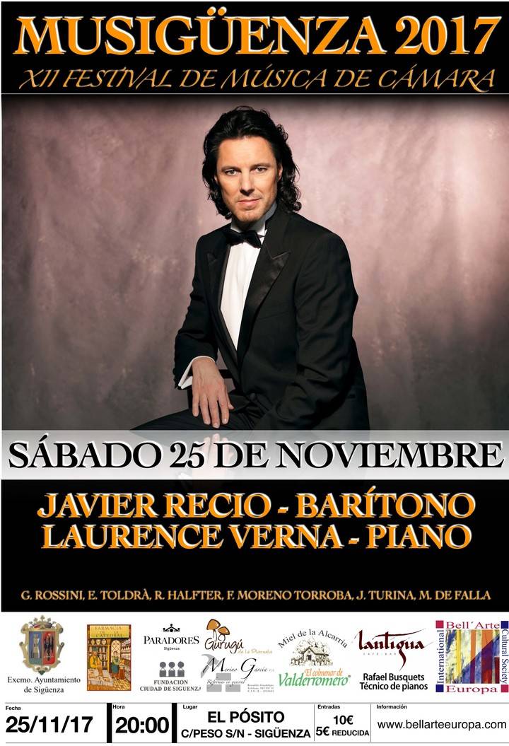 Este sábado en Sigüenza, concierto de Javier Recio y Laurence Verna