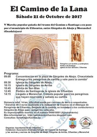 Quinta marcha por el Camino de la Lana a su paso por Cifuentes