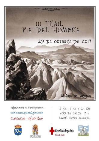 El domingo 29 , III Trail Pie del Hombre en Molina, última prueba del Circuito de Carreras Montaña que organiza Diputación