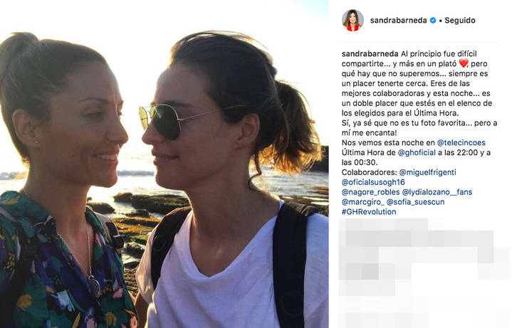 LECTURAS Sandra Barneda publica su primera foto con Nagore