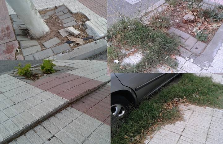 “El abandono y las deficiencias convierten en un peligro las calles de Azuqueca, con mala iluminación y aceras en pésimo estado”