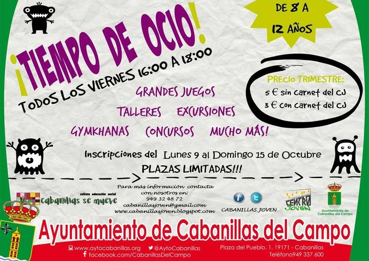 El Centro Joven de Cabanillas acoge una nueva edición de ‘Tiempo de Ocio’