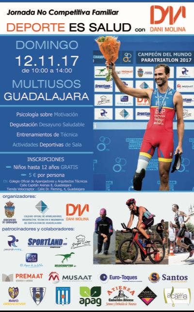 Este domingo, jornada no competitiva “Deporte es Salud” con Dani Molina