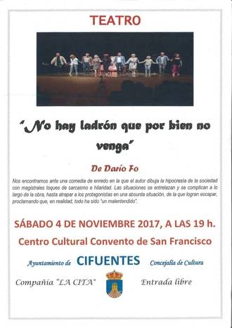 “No hay ladrón que por bien no venga”, comedia de Darío Fo en Cifuentes