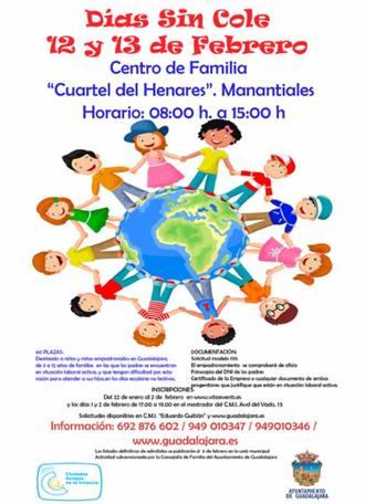 La Concejalía de Familia pone nuevamente en marcha el programa de conciliación familiar y laboral “Días sin Cole”