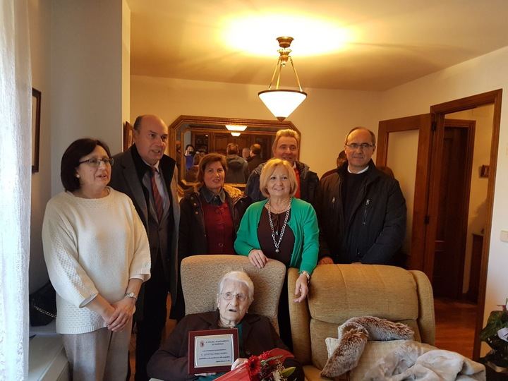 Agustina Pérez Barrio cumplió cien años en Sigüenza