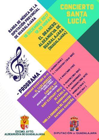 La Banda de la Diputación ofrecerá un Concierto de Santa Lucía en Aldeanueva de Guadalajara