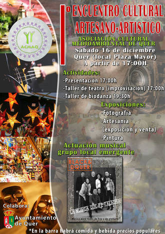 Este sábado 16 de diciembre, I Encuentro Cultural, Artesano y Artístico de Quer