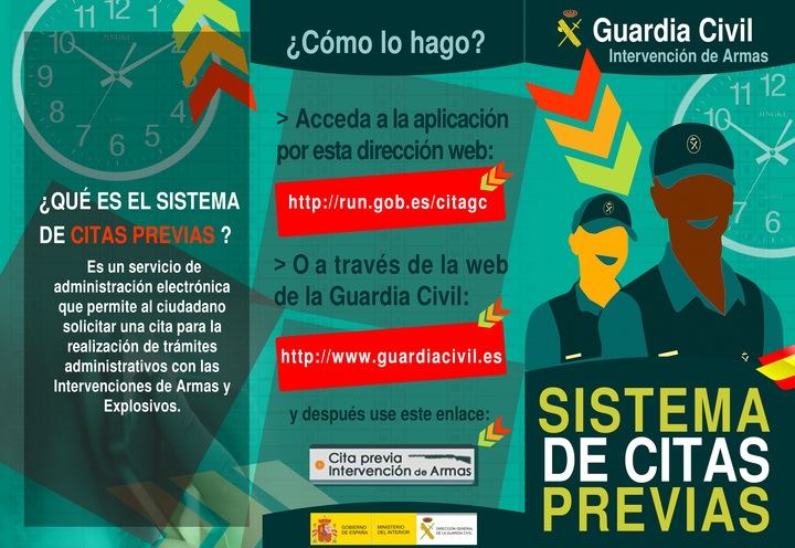 Nuevo sistema de Cita Previa en las Intervenciones de Armas de Castilla-La Mancha