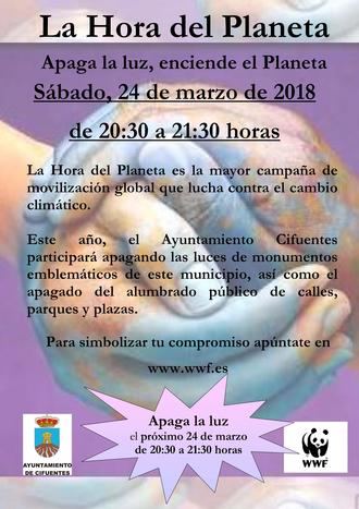 Cifuentes se suma el sábado 24 de marzo a la Hora del Planeta